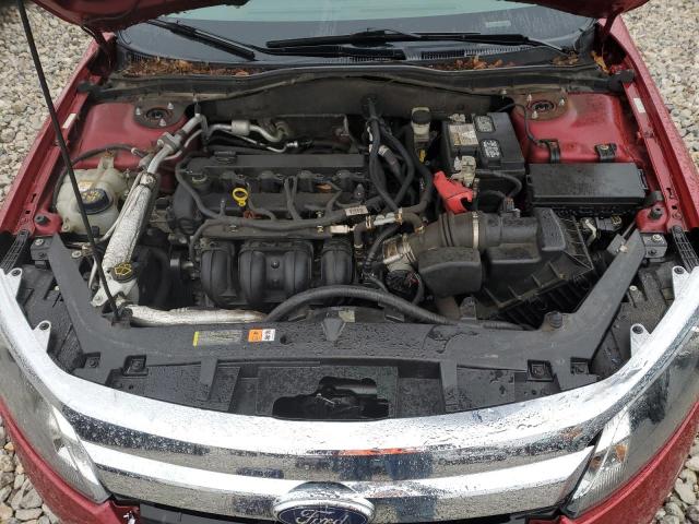 3FAHP0HA2AR260175 - 2010 FORD FUSION SE RED photo 11