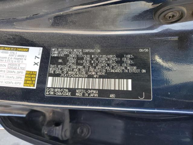 JTLKT324264096009 - 2006 TOYOTA SCION XB BLUE photo 12