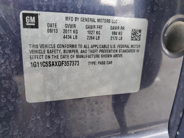 1G11C5SAXDF357373 - 2013 CHEVROLET MALIBU 1LT Mavi foto 13