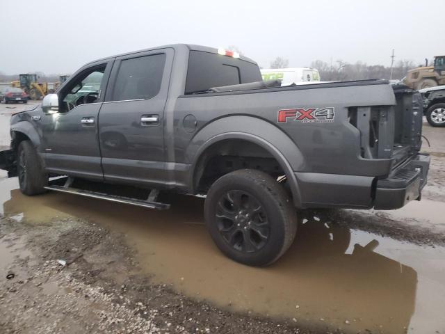 1FTEW1EG5HFA45234 - 2017 FORD F150 SUPERCREW GRAY photo 2