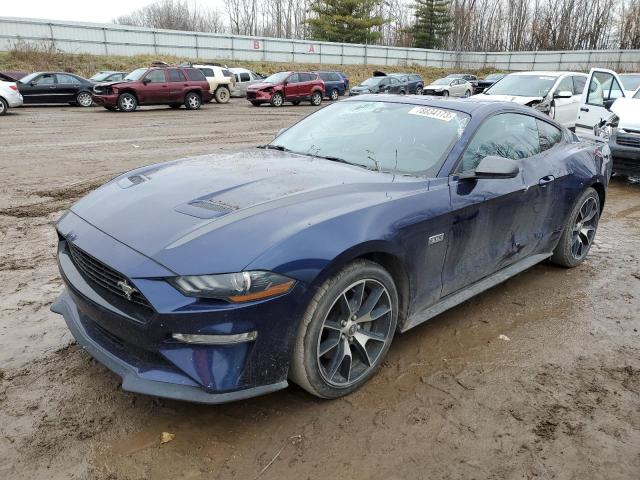 1FA6P8TD9L5118094 - 2020 FORD MUSTANG BLUE photo 1