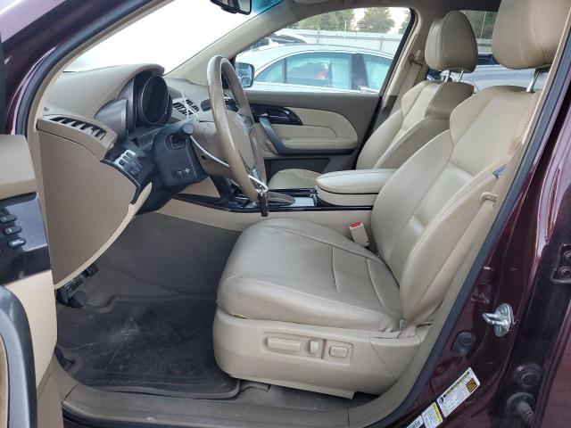 2HNYD28679H507752 - 2009 ACURA MDX TECHNOLOGY BURGUNDY photo 7