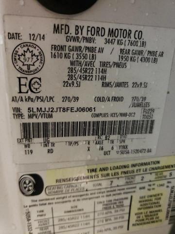 5LMJJ2JT8FEJ06061 - 2015 LINCOLN NAVIGATOR 白色 照片 13