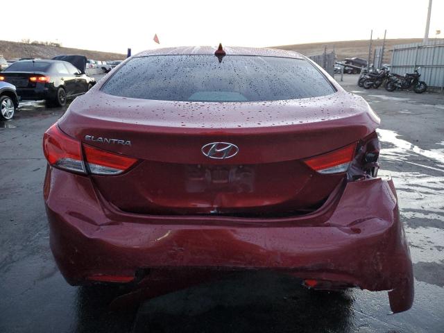 5NPDH4AE3DH302757 - 2013 HYUNDAI ELANTRA GLS RED photo 6