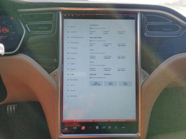 5YJSA1E41FF111982 - 2015 TESLA MODEL S თეთრი ფოტო 9