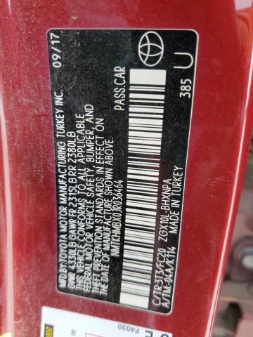 NMTKHMBX0JR036464 - 2018 TOYOTA C-HR XLE RED photo 13