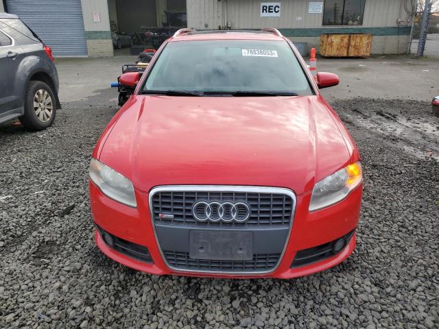 WAUSF98E28A146852 - 2008 AUDI A4 S-LINE 2.0T AVANT QUATTRO RED photo 5