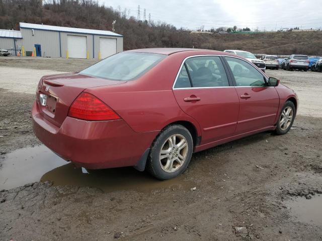 1HGCM56337A202966 - 2007 HONDA ACCORD SE BURGUNDY photo 3