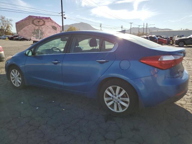 KNAFX4A8XE5200649 - 2014 KIA FORTE EX BLUE photo 2