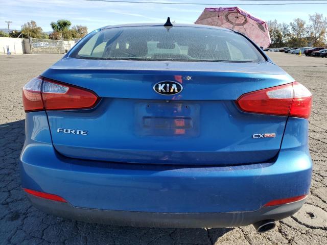 KNAFX4A8XE5200649 - 2014 KIA FORTE EX BLUE photo 6