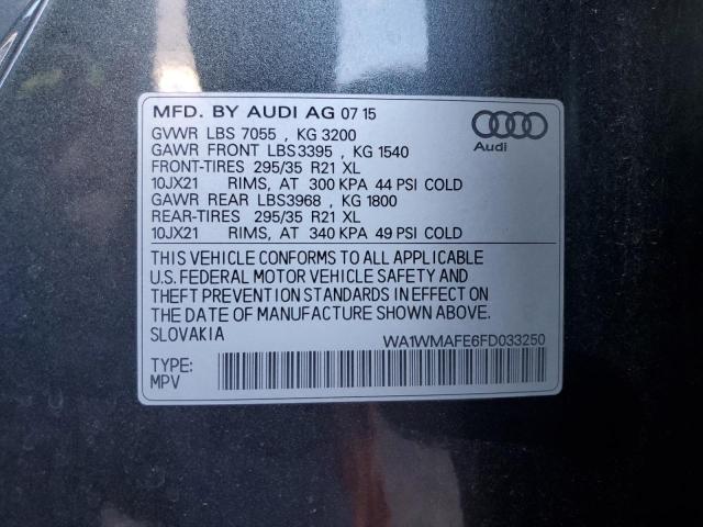 WA1WMAFE6FD033250 - 2015 AUDI Q7 TDI PRESTIGE CHARCOAL photo 13