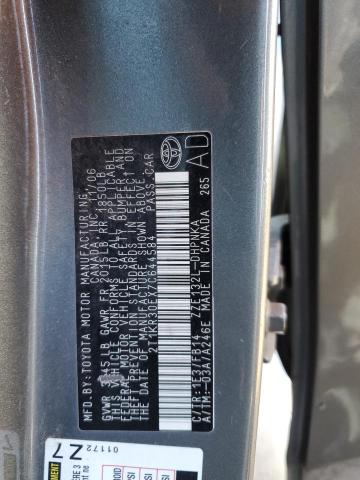 2T1KR30EX7C644584 - 2007 TOYOTA COROLLA MA XR GRAY photo 12