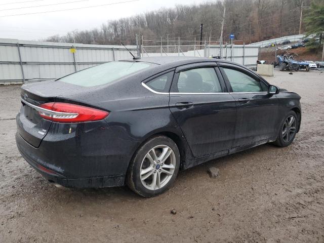 3FA6P0HD9JR160530 - 2018 FORD FUSION SE BLACK photo 3