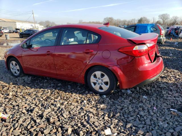 KNAFX4A68G5541582 - 2016 KIA FORTE LX RED photo 2