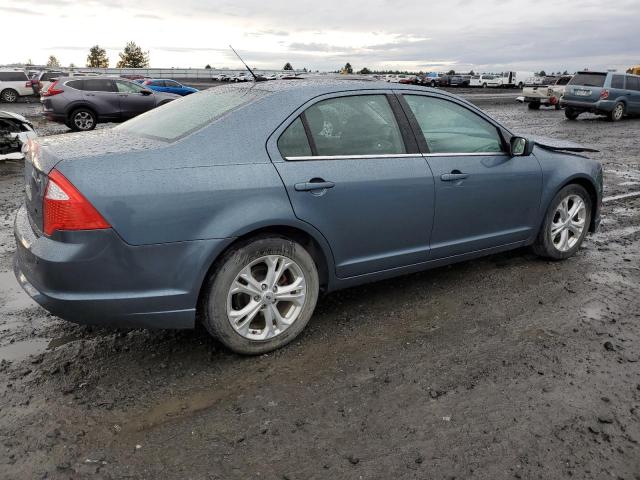 3FAHP0HA6CR248291 - 2012 FORD FUSION SE BLUE photo 3