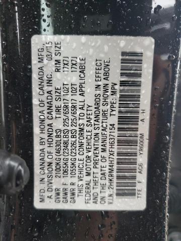 2HKRM4H7XFH637154 - 2015 HONDA CR-V EXL GRAY photo 13