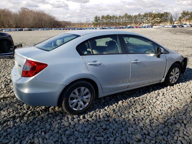 19XFB2F50CE313421 - 2012 HONDA CIVIC LX SILVER photo 3