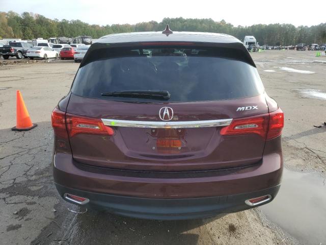 5FRYD3H29GB020448 - 2016 ACURA MDX MAROON photo 6