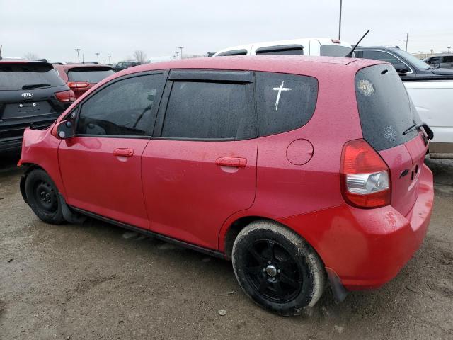 JHMGD37487S060134 - 2007 HONDA FIT RED photo 2