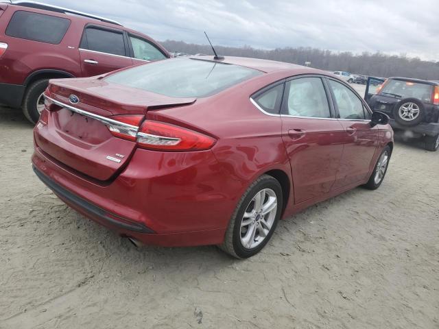 3FA6P0HD2JR250991 - 2018 FORD FUSION SE RED photo 3