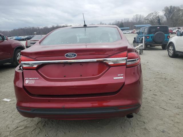 3FA6P0HD2JR250991 - 2018 FORD FUSION SE RED photo 6