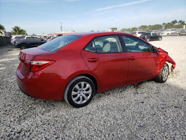 5YFBURHE8JP828385 - 2018 TOYOTA COROLLA L RED photo 3