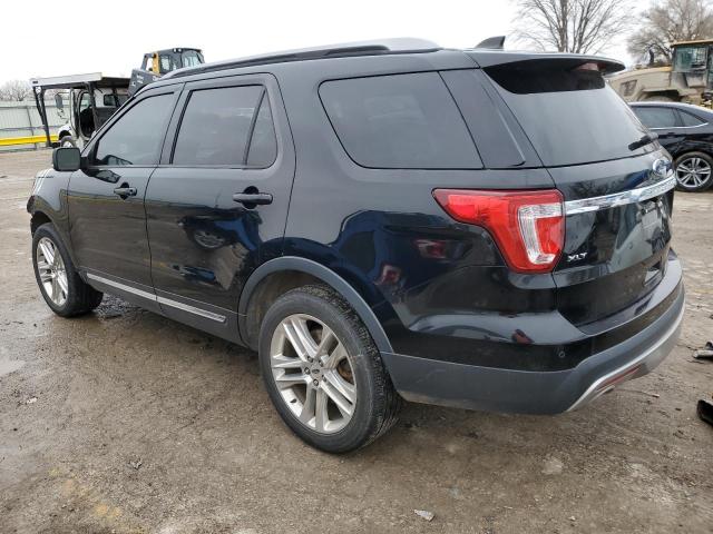 1FM5K8D86HGC50839 - 2017 FORD EXPLORER XLT BLACK photo 2