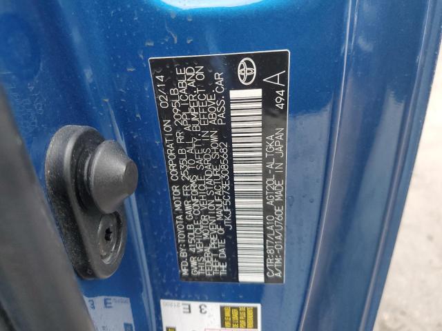 JTKJF5C73E3085682 - 2014 TOYOTA SCION TC 蓝色 照片 12