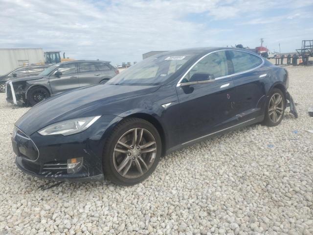 5YJSA1H19EFP48750 - 2014 TESLA MODEL S BLUE photo 1