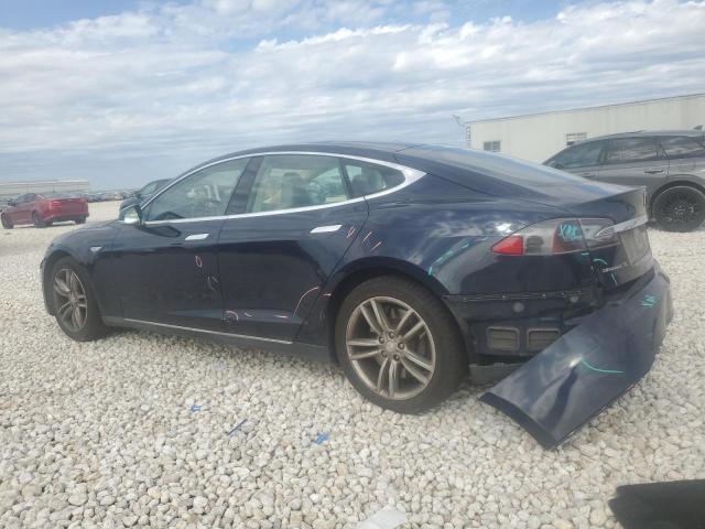 5YJSA1H19EFP48750 - 2014 TESLA MODEL S BLUE photo 2