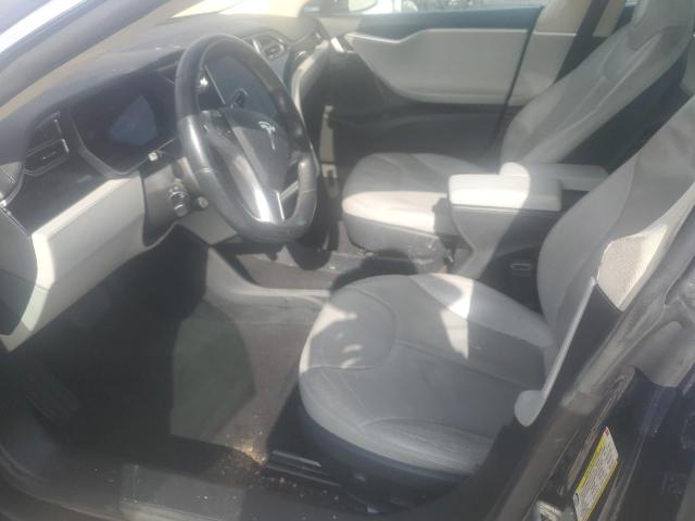 5YJSA1H19EFP48750 - 2014 TESLA MODEL S BLUE photo 7