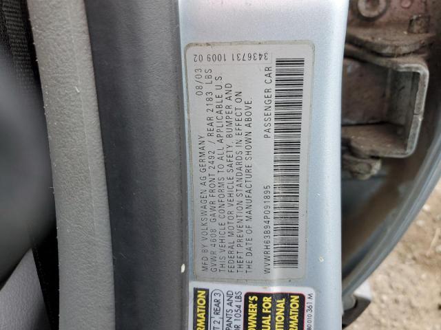 WVWRH63B94P091895 - 2004 VOLKSWAGEN PASSAT GLX Mavi foto 12