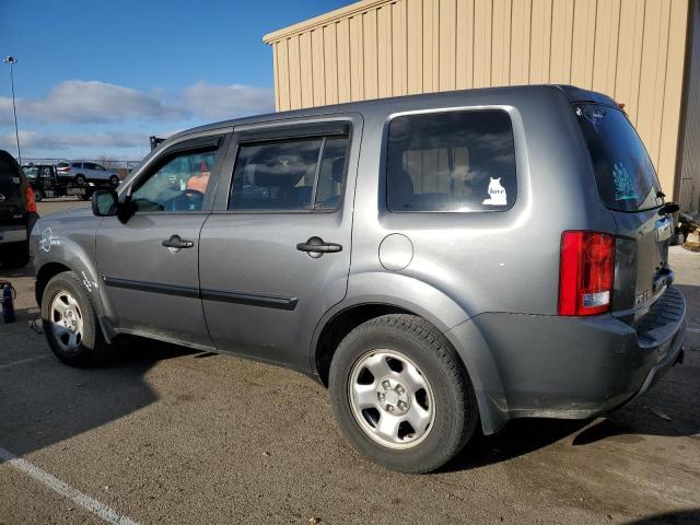 5FNYF4H23BB014039 - 2011 HONDA PILOT LX GRAY photo 2