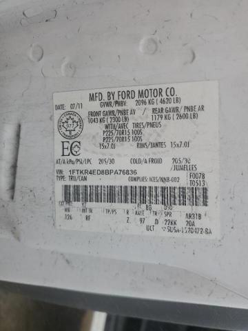 1FTKR4ED8BPA76836 - 2011 FORD RANGER SUPER CAB WHITE photo 12