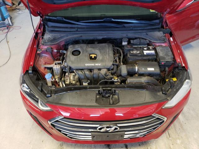 KMHD84LF7HU263684 - 2017 HYUNDAI ELANTRA SE RED photo 11