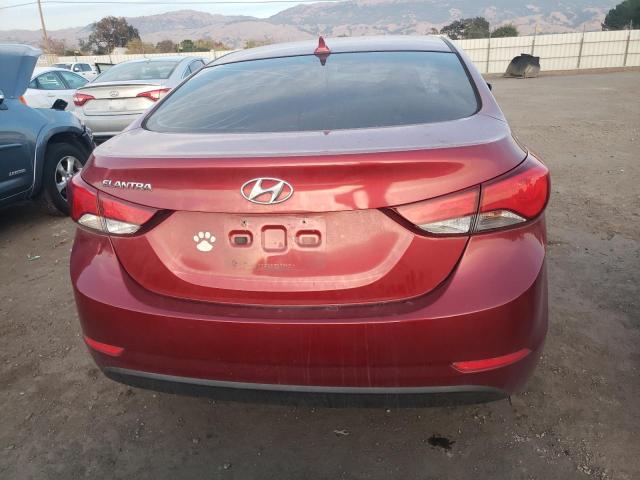 5NPDH4AE5EH455898 - 2014 HYUNDAI ELANTRA SE MAROON photo 6