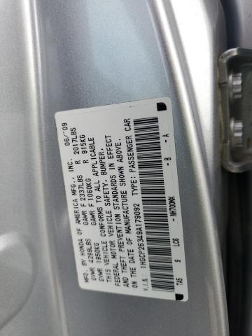 1HGCP26349A179092 - 2009 HONDA ACCORD LX SILVER photo 12