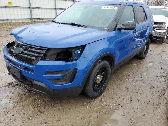 1FM5K8AT7HGC35677 - 2017 FORD EXPLORER POLICE INTERCEPTOR BLUE photo 1