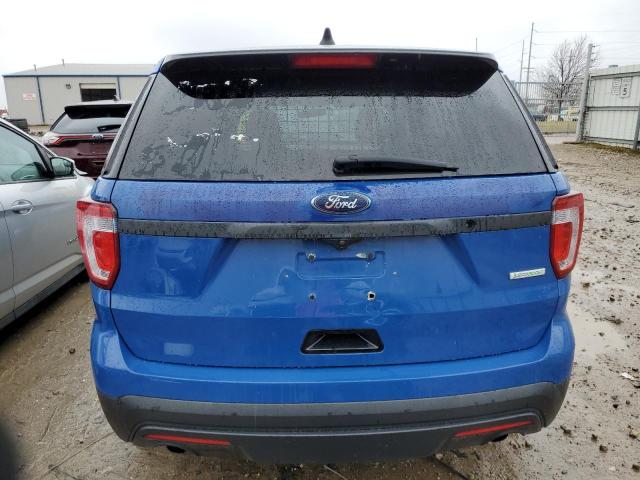 1FM5K8AT7HGC35677 - 2017 FORD EXPLORER POLICE INTERCEPTOR BLUE photo 6