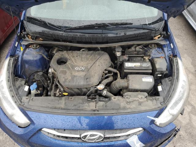 KMHCT4AEXGU017019 - 2016 HYUNDAI ACCENT SE BLUE photo 11