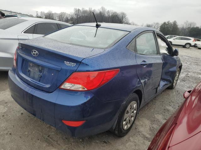 KMHCT4AEXGU017019 - 2016 HYUNDAI ACCENT SE BLUE photo 3