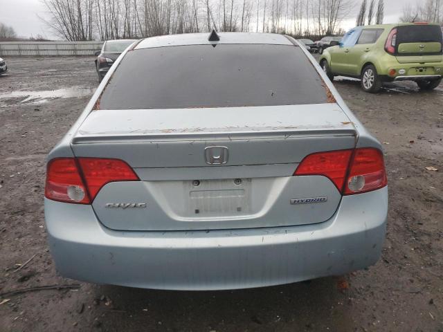 JHMFA36248S009574 - 2008 HONDA CIVIC HYBRID BLUE photo 6