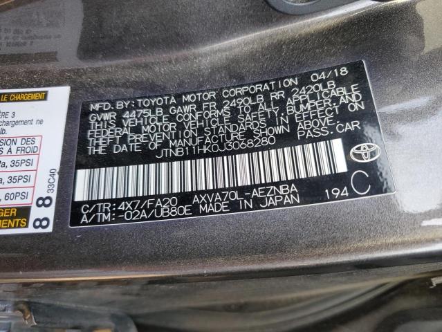 JTNB11HK0J3068280 - 2018 TOYOTA CAMRY L GRAY photo 13