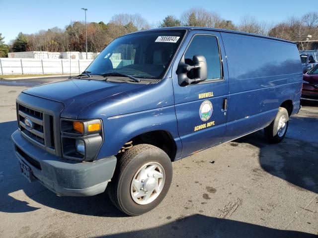 1FTNE1EW2ADA56736 - 2010 FORD ECONOLINE E150 VAN BLUE photo 1