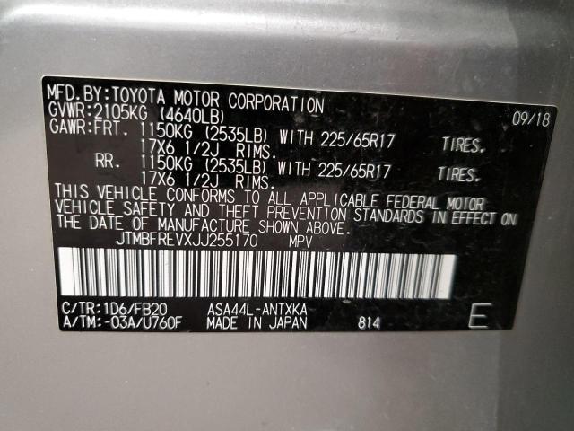 JTMBFREVXJJ255170 - 2018 TOYOTA RAV4 LE SILVER photo 13