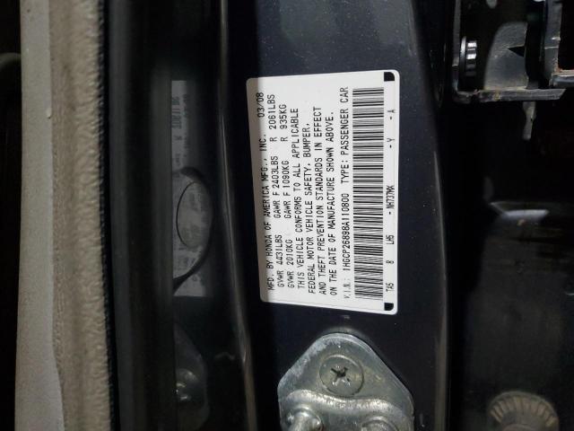 1HGCP26898A110800 - 2008 HONDA ACCORD EXL CHARCOAL photo 13