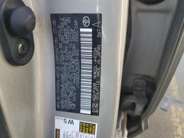 JTDKB20U253091490 - 2005 TOYOTA PRIUS GOLD photo 12