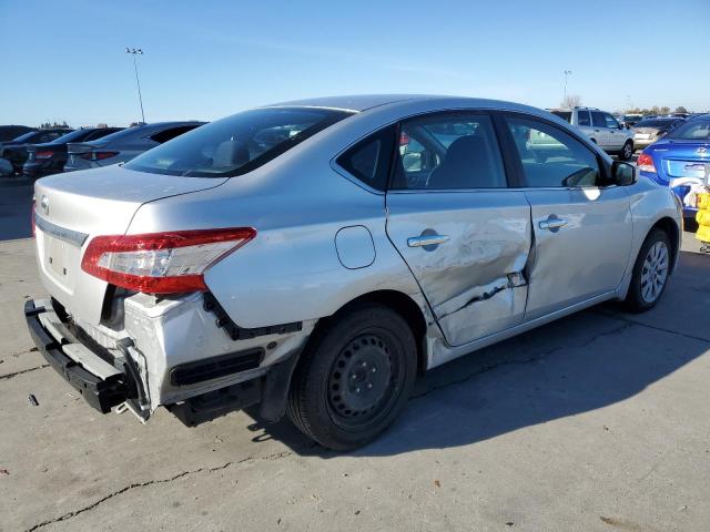 3N1AB7APXFY345492 - 2015 NISSAN SENTRA S SILVER photo 3