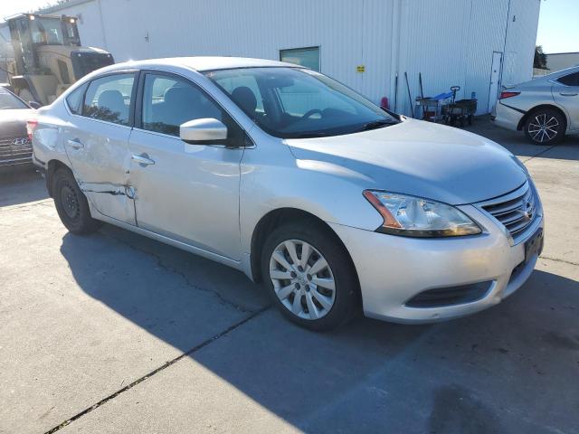 3N1AB7APXFY345492 - 2015 NISSAN SENTRA S SILVER photo 4