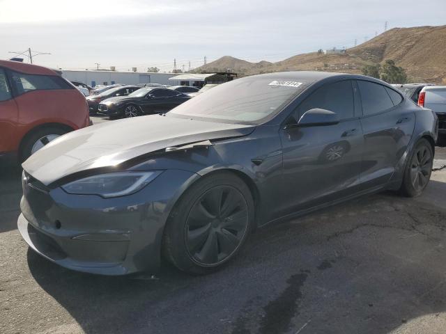 5YJSA1E55NF473370 - 2022 TESLA MODEL S GRAY photo 1